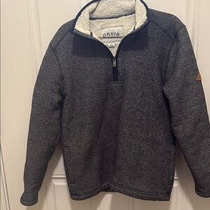 Orvis Gray Quarter-Zip Pullover